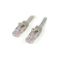 StarTech 1 ft Gray Snagless Cat5e UTP Patch Cable Cat 5e 1 ft 1 x RJ-45 Male Network 1 x RJ-45 Male Network Gold-plated Connectors 45PATCH1GR StarTech 1 ft Gray Snagless Cat5e UTP Patch Cable Cat 5e 1 ft 1 x RJ-45 Male Network 1 x RJ-45 Male Network Gold-plated Connectors 45PATCH1GR