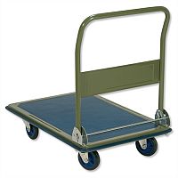RelX Platform Truck Heavy-duty Capacity 300kg Baseboard Blue and Grey Ref PH300 324580 484619 RelX Platform Truck Heavy-duty Capacity 300kg Baseboard Blue and Grey Ref PH300 324580 484619
