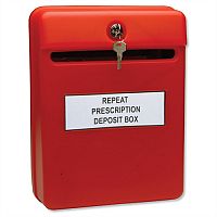 Post or Suggestion Box Wall-mountable with Fixings W235xD130xH310mm Red W81060 Post or Suggestion Box Wall-mountable with Fixings W235xD130xH310mm Red W81060