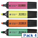 5 Star Highlighters Pens Chisel Tip Assorted Colours Wallet Pack of 4 5 Star Highlighters Pens Chisel Tip Assorted Colours Wallet Pack of 4