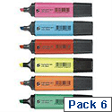5 Star Chisel Tip Highlighters Pens Assorted Colours Wallet Pack of 6 5 Star Chisel Tip Highlighters Pens Assorted Colours Wallet Pack of 6
