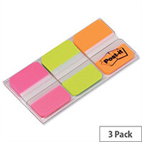 Post-it Strong Index Assorted Pink Green and Orange 25mm Pack 66 Post-it Strong Index Assorted Pink Green and Orange 25mm Pack 66