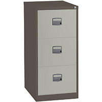 3 Drawer Steel Filing Cabinet Lockable Brown & Cream Trexus By Bisley 3 Drawer Steel Filing Cabinet Lockable Brown & Cream Trexus By Bisley