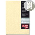 DECAdry A4 Champagne Parchment Letterhead Certificate Paper 95gsm 100 Sheets DECAdry A4 Champagne Parchment Letterhead Certificate Paper 95gsm 100 Sheets