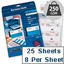 Avery C32015-25 Business Cards Matt Inkjet 8 per Sheet 250gsm 200 Cards Avery C32015-25 Business Cards Matt Inkjet 8 per Sheet 250gsm 200 Cards