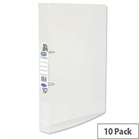 Elba Snap Ring Binders A4 Clear 2 O-Ring 25mm Size Pack of 10 Elba Snap Ring Binders A4 Clear 2 O-Ring 25mm Size Pack of 10