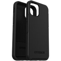 OtterBox Symmetry Series - Back cover for mobile phone - black - for Apple iPhone 12, 12 Pro