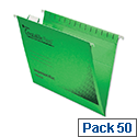 Rexel Crystalfile Flexifile Foolscap Suspension File Green Pack 50 Rexel Crystalfile Flexifile Foolscap Suspension File Green Pack 50