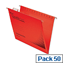 Rexel Crystalfile Flexifile Foolscap Suspension File Red Pack 50 Rexel Crystalfile Flexifile Foolscap Suspension File Red Pack 50