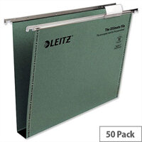 Leitz Ultimate A4 Suspension File Recycled with Tabs Inserts 30mm Green 17430055 Pack 50 Leitz Ultimate A4 Suspension File Recycled with Tabs Inserts 30mm Green 17430055 Pack 50