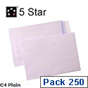 C4 White Envelopes Pocket Peel and Seal 100gsm Pack 250 5 Star Ref 906632 C4 White Envelopes Pocket Peel and Seal 100gsm Pack 250 5 Star Ref 906632