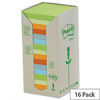 Post-it Notes Pad Recycled Tower Pack 76x76mm Pastel Rainbow Pack 16 Post-it Notes Pad Recycled Tower Pack 76x76mm Pastel Rainbow Pack 16