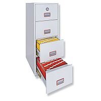 Fire Proof Filing Cabinet 90 Minutes Protection 4 Lockable Drawers 266Kg Phoenix Firefile Fire Proof Filing Cabinet 90 Minutes Protection 4 Lockable Drawers 266Kg Phoenix Firefile