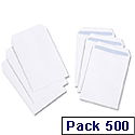 White Box C5 Envelopes Pocket Press Seal 90gsm White Pack 500 White Box C5 Envelopes Pocket Press Seal 90gsm White Pack 500