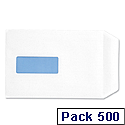 White Box C5 Window Envelopes Pocket Press Seal 90gsm White Pack 500 White Box C5 Window Envelopes Pocket Press Seal 90gsm White Pack 500
