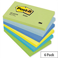 Post-it Colour Notes Pad 76x127mm of 100 Sheets Cool Neon Rainbow Pack 6 Post-it Colour Notes Pad 76x127mm of 100 Sheets Cool Neon Rainbow Pack 6