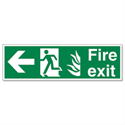 Stewart Superior Fire Exit Man Arrow Left Self Adhesive Sign Standard PVC Stewart Superior Fire Exit Man Arrow Left Self Adhesive Sign Standard PVC