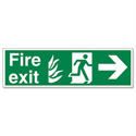 Stewart Superior Fire Exit Man Arrow Right Self Adhesive PVC Sign Standard Stewart Superior Fire Exit Man Arrow Right Self Adhesive PVC Sign Standard