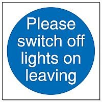Stewart Superior Please Switch Off Lights Self Adhesive Sign Pack of 5 Stewart Superior Please Switch Off Lights Self Adhesive Sign Pack of 5