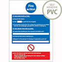 Stewart Superior Fire Action Self Adhesive PVC Sign W210xH297mm Stewart Superior Fire Action Self Adhesive PVC Sign W210xH297mm