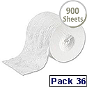 Tork White 2 Ply Coreless Dispenser Toilet Rolls Pack of 36 472199 Tork White 2 Ply Coreless Dispenser Toilet Rolls Pack of 36 472199