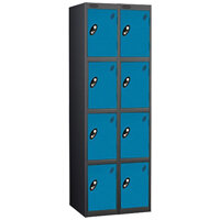Probe 4 Door Locker Cam Lock ACTIVECOAT W305xD305xH1780mm Nest of 2 Black Body Blue Door 7 Year Warranty