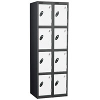 Probe 4 Door Locker Cam Lock ACTIVECOAT W305xD305xH1780mm Nest of 2 Black Body White Door 7 Year Warranty