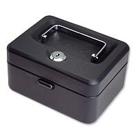 Compact Cash Box – 6 Inch with Simple Latch Key, Lockable, 6 Coin Compartments Tray, Black, 2 Keys, Scratch-Resistant & Recessed Metal (WN6010) Compact Cash Box – 6 Inch with Simple Latch Key, Lockable, 6 Coin Compartments Tray, Black, 2 Keys, Scratch-Resistant & Recessed Metal (WN6010)