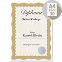 Computer Craft A4 Bronze Wave Border Certificate Papers With Foil Seals 90gsm Pack 30 Computer Craft A4 Bronze Wave Border Certificate Papers With Foil Seals 90gsm Pack 30