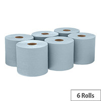 Kimberly-Clark Wypall L10 Wipers Tissues Refill Paper Rolls Centrefeed Airflex 525 Sheets per Roll 185x380mm Blue (Pack 6) Kimberly-Clark Wypall L10 Wipers Tissues Refill Paper Rolls Centrefeed Airflex 525 Sheets per Roll 185x380mm Blue (Pack 6)
