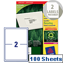Avery LR7168-100 Laser Labels 2 per Sheet 199.6 x 143.5mm 200 Labels Avery LR7168-100 Laser Labels 2 per Sheet 199.6 x 143.5mm 200 Labels