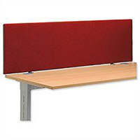 Trexus Over Desk Screen 1400x450mm Burgundy Ref SP809345 809345 Trexus Over Desk Screen 1400x450mm Burgundy Ref SP809345 809345