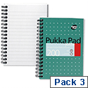 Pukka Pad A6 Jotta Notebook Wirebound Perforated Ruled 200pp JM036 Pack 3 Pukka Pad A6 Jotta Notebook Wirebound Perforated Ruled 200pp JM036 Pack 3