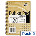 Pukka Pad A5 Wirebound Notebook Perforated Ruled 120pp Vellum VJM/2 Pack 3 Pukka Pad A5 Wirebound Notebook Perforated Ruled 120pp Vellum VJM/2 Pack 3