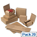 Easi Mailer Kraft Mailing Boxes 160x110x64mm Brown Pack of 20 Easi Mailer Kraft Mailing Boxes 160x110x64mm Brown Pack of 20
