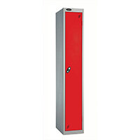 Probe 1 Door Locker ACTIVECOAT W305xD305xH1780mm Silver Body Red Doors Probe 1 Door Locker ACTIVECOAT W305xD305xH1780mm Silver Body Red Doors