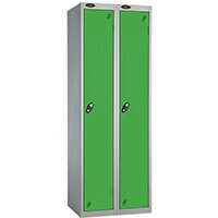 Probe 1 Door Extra Deep Locker ACTIVECOAT W305xD460xH1780mm Nest of 2 Silver Body & Green Doors By Lion Steel Probe 1 Door Extra Deep Locker ACTIVECOAT W305xD460xH1780mm Nest of 2 Silver Body & Green Doors By Lion Steel