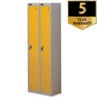 Probe 1 Door Extra Deep Locker ACTIVECOAT W305xD460xH1780mm Nest of 2 Silver Body & Yellow Doors By Lion Steel Probe 1 Door Extra Deep Locker ACTIVECOAT W305xD460xH1780mm Nest of 2 Silver Body & Yellow Doors By Lion Steel