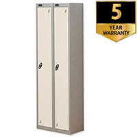 Probe 1 Door Extra Deep Locker ACTIVECOAT W305xD460xH1780mm Nest of 2 Silver Body & White Doors By Lion Steel Probe 1 Door Extra Deep Locker ACTIVECOAT W305xD460xH1780mm Nest of 2 Silver Body & White Doors By Lion Steel