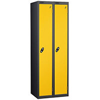 Personal Locker Nest of 2 Extra Depth 1 Door Black Yellow Trexus Personal Locker Nest of 2 Extra Depth 1 Door Black Yellow Trexus