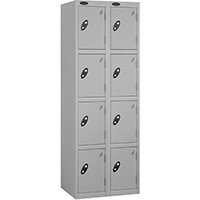 Probe 4 Door Locker Nest of 2 Silver Body & Door By Lion Steel Probe 4 Door Locker Nest of 2 Silver Body & Door By Lion Steel