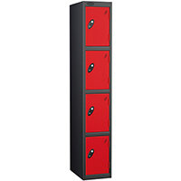 Probe 4 Door Locker ACTIVECOAT W305xD305xH1780mm Black Body Red Doors Probe 4 Door Locker ACTIVECOAT W305xD305xH1780mm Black Body Red Doors