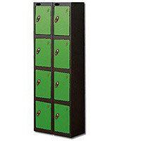 Probe 4 Door Locker Nest of 2 Black Body Green Door By Lion Steel Probe 4 Door Locker Nest of 2 Black Body Green Door By Lion Steel