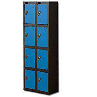 Probe 4 Door Locker Extra Deep Nest of 2 Black Body & Blue Door By Lion Steel Probe 4 Door Locker Extra Deep Nest of 2 Black Body & Blue Door By Lion Steel