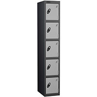 Probe 5 Door Extra Deep Locker ACTIVECOAT W305xD460xH1780mm Black Body Silver Doors Probe 5 Door Extra Deep Locker ACTIVECOAT W305xD460xH1780mm Black Body Silver Doors