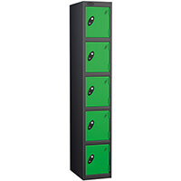 Probe 5 Door Extra Deep Locker ACTIVECOAT W305xD460xH1780mm Black Body Green Doors Probe 5 Door Extra Deep Locker ACTIVECOAT W305xD460xH1780mm Black Body Green Doors