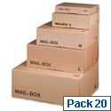 Smartbox Mailing Cartons Easy Assemble M 325x240x105mm Brown Pack 20 Smartbox Mailing Cartons Easy Assemble M 325x240x105mm Brown Pack 20