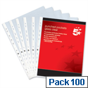 Top and Side Opening Punched Pockets A4 Glass Clear Pack 100 5 Star Top and Side Opening Punched Pockets A4 Glass Clear Pack 100 5 Star