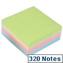 Sticky Notes Cube Pad of 320 Sheets 76x76mm Pastel Rainbow 5 Star Sticky Notes Cube Pad of 320 Sheets 76x76mm Pastel Rainbow 5 Star