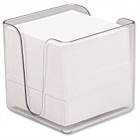 5 Star Note Holder Cube Transparent with Approx. 750 Sheets of Paper 5 Star Note Holder Cube Transparent with Approx. 750 Sheets of Paper